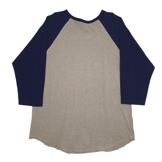 Mens Grey Dynasty Vintage 00s MLB New York Yankees Crewneck T Shirt