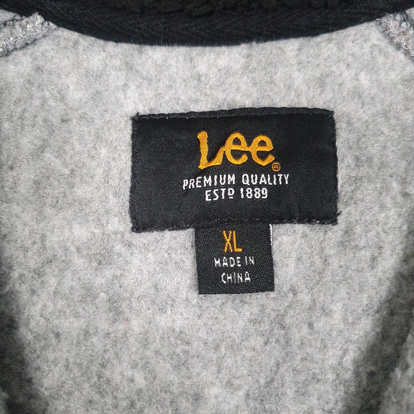 Mens Grey Lee  Quarter Zip Jumper