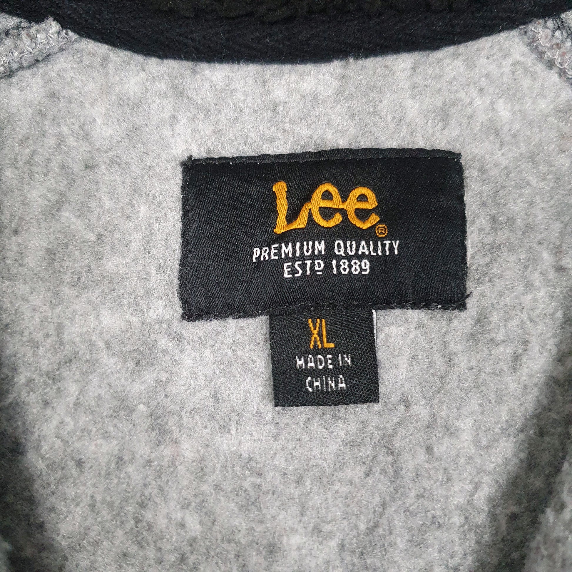 Mens Grey Lee  Quarter Zip Jumper