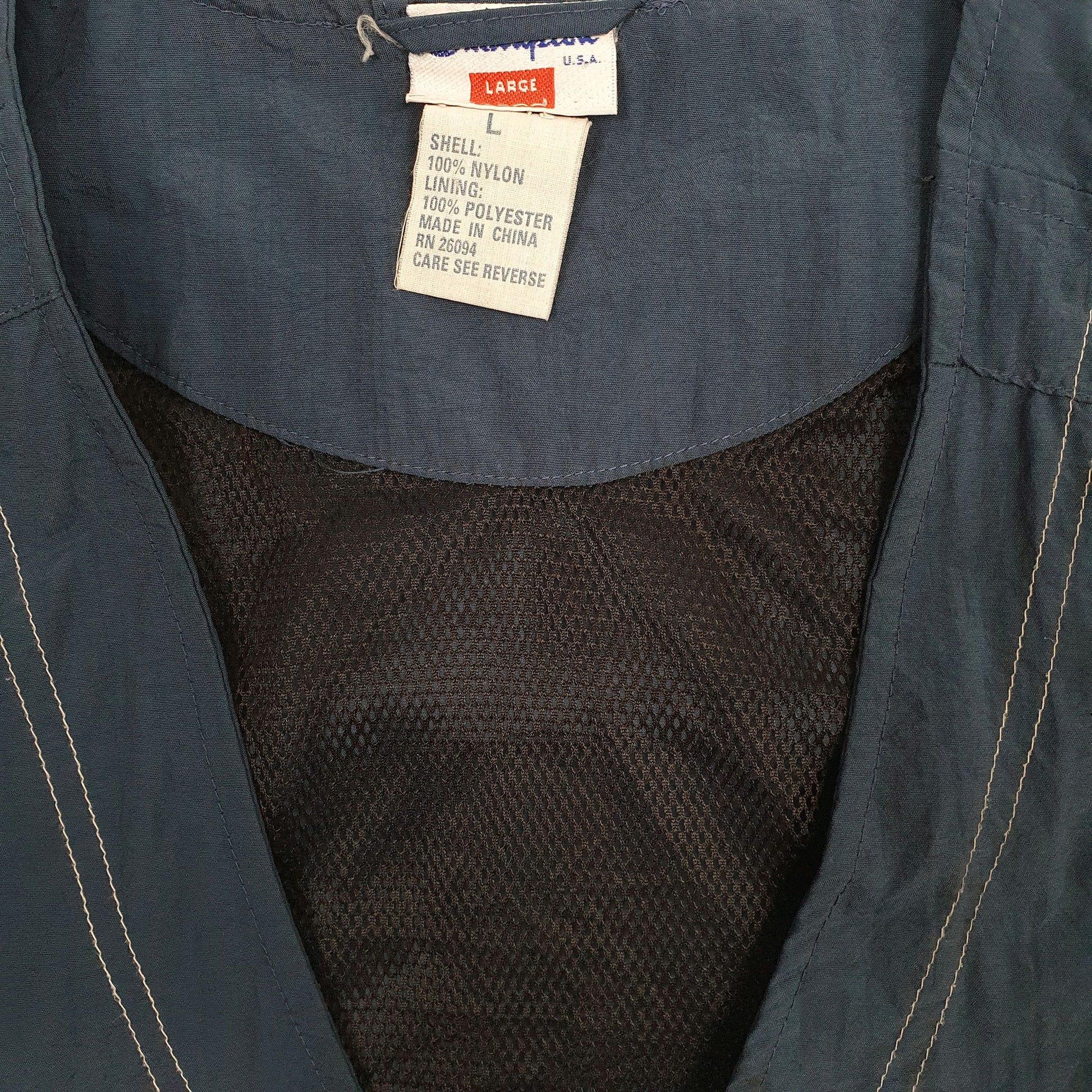 Mens Navy Champion Vintage 90s Vest  Coat