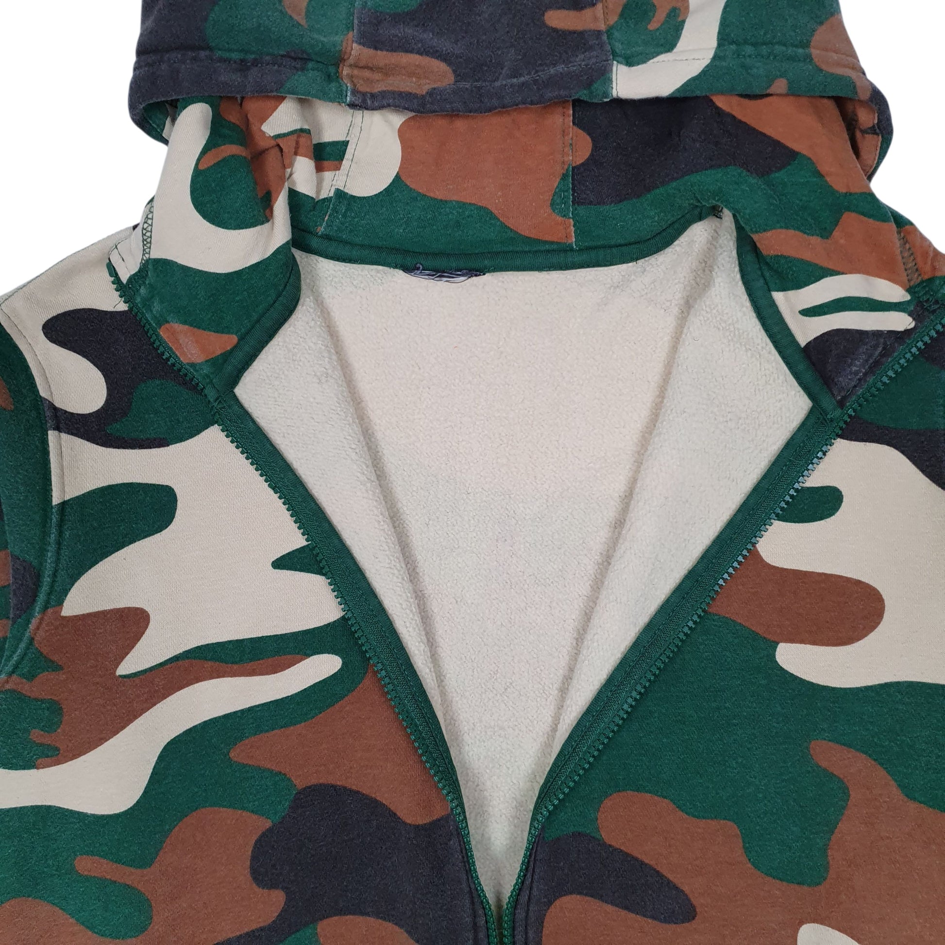 Mens Green Nike Camo Camouflage Tech Full Zip Jumper