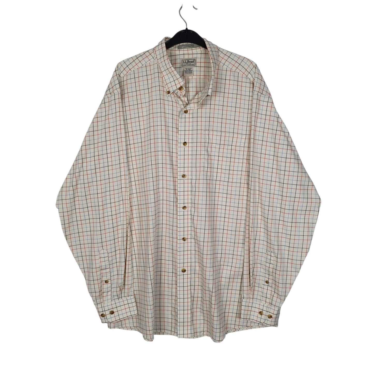 Mens Cream L.L.Bean  Long Sleeve Shirt