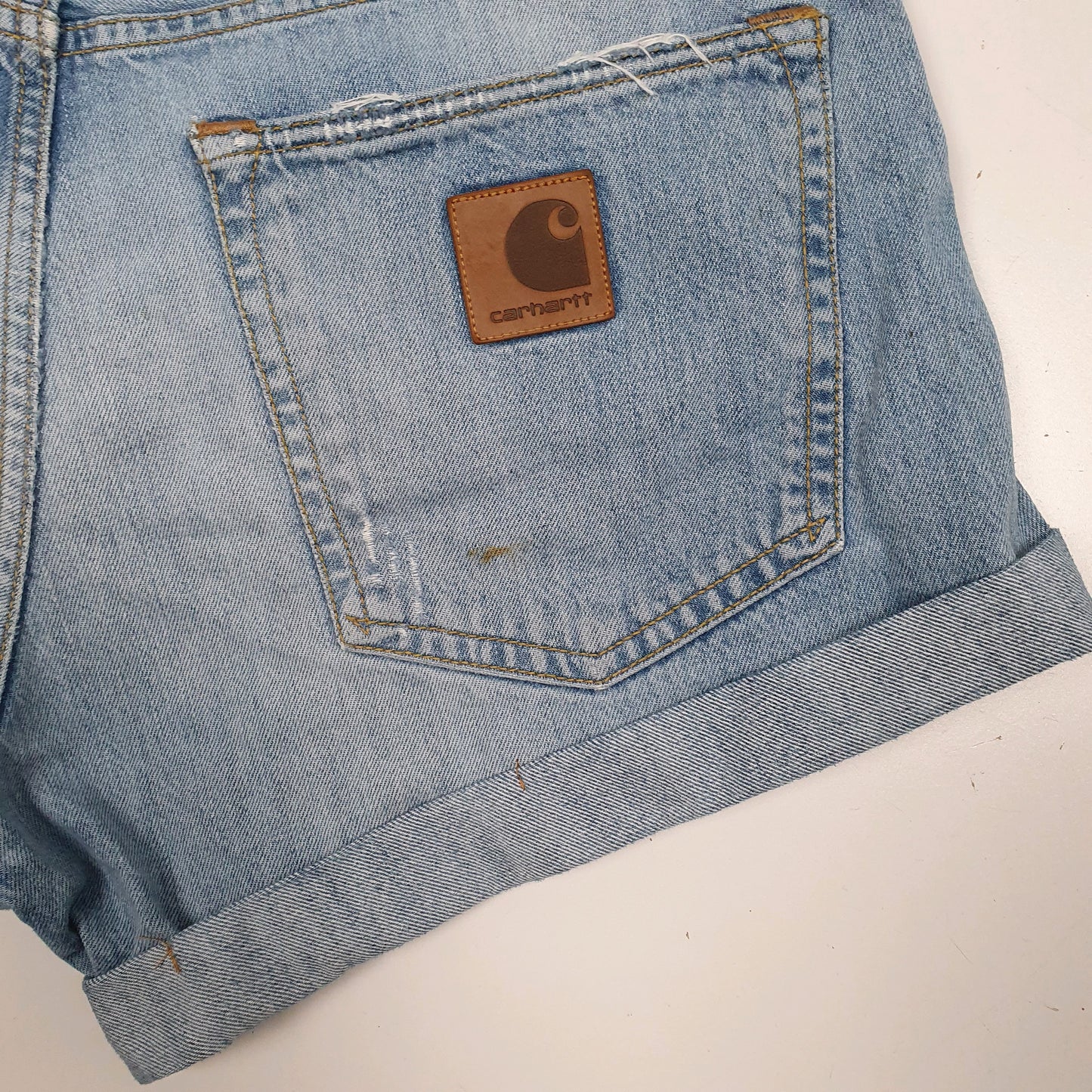 Womens Blue Carhartt   Shorts