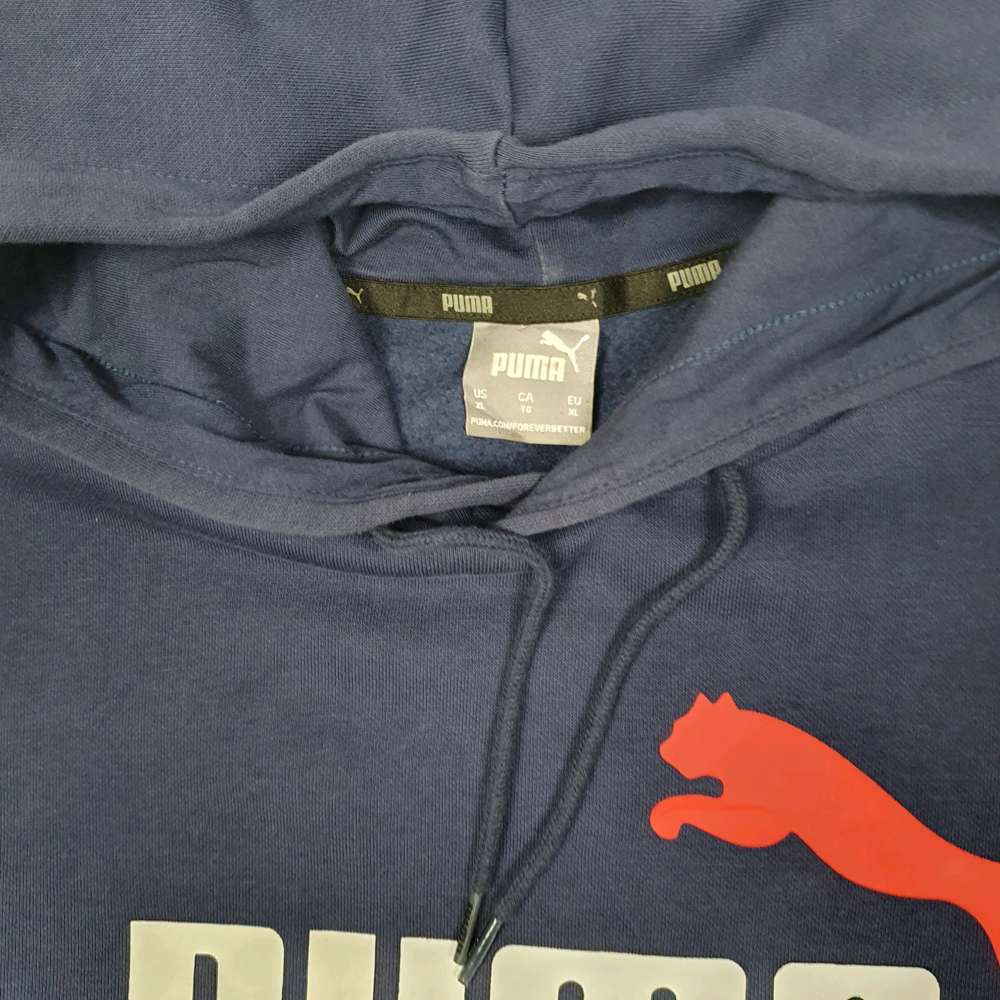 Mens Navy Puma  Hoodie Jumper