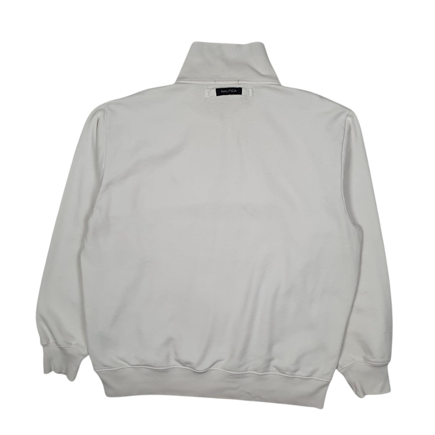 Mens White Nautica  Quarter Zip Jumper