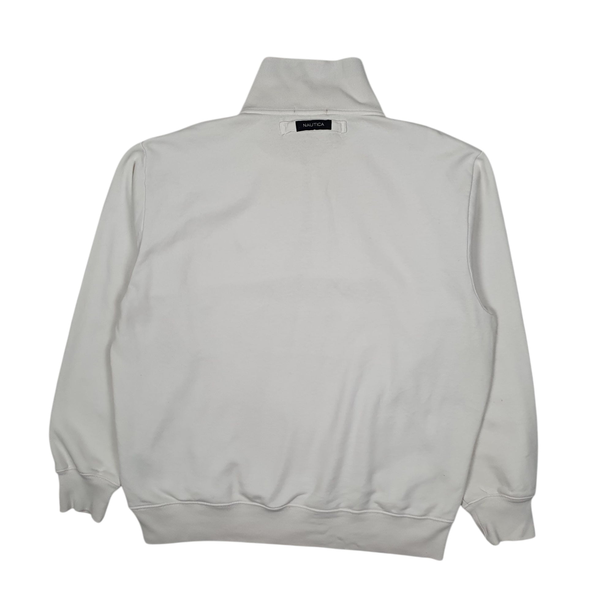 Mens White Nautica  Quarter Zip Jumper