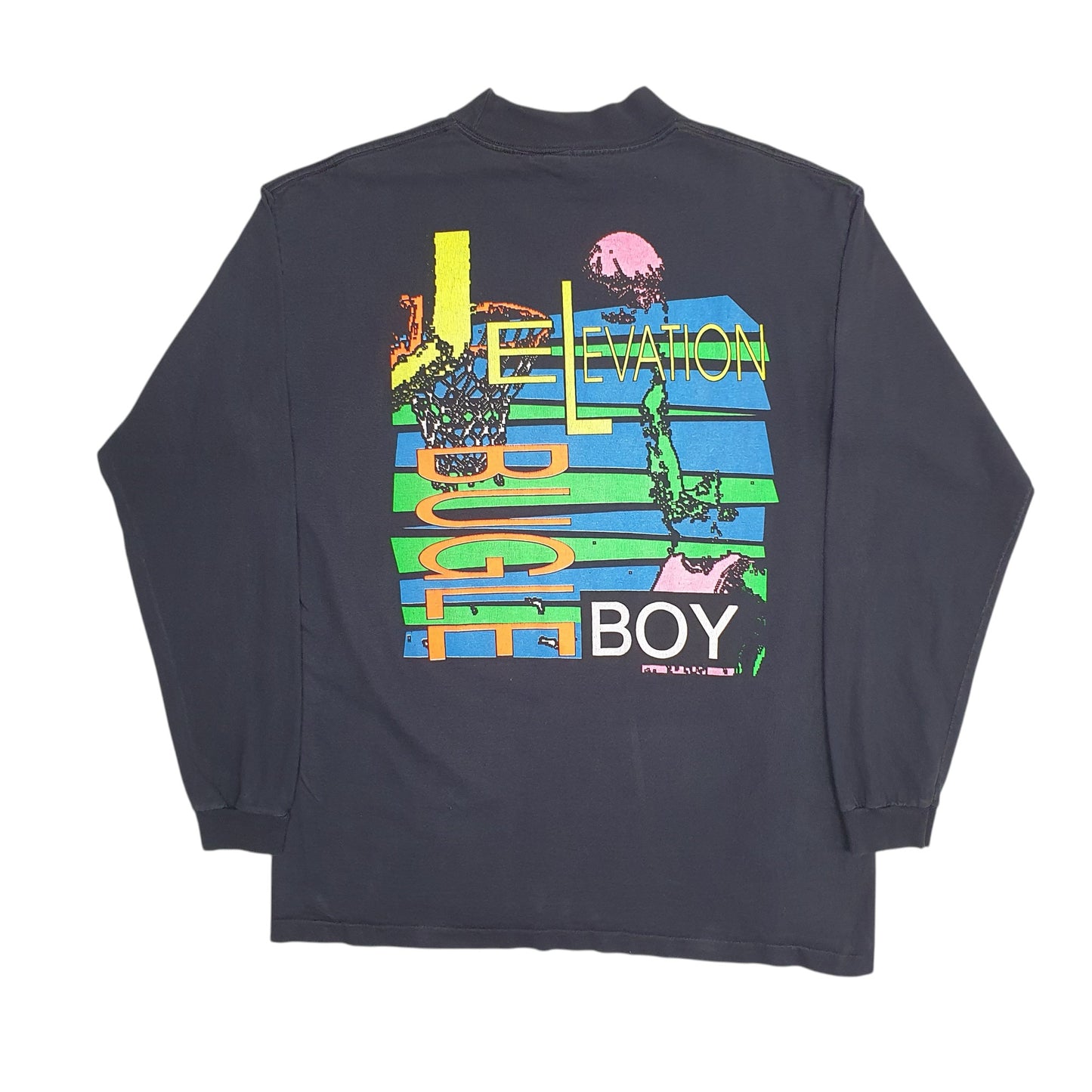 Mens Black Bugle Boy Vintage 90s Made In USA  T Shirt