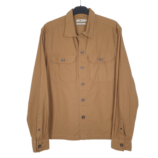 Mens Beige Tu Overshirt Long Sleeve Shirt
