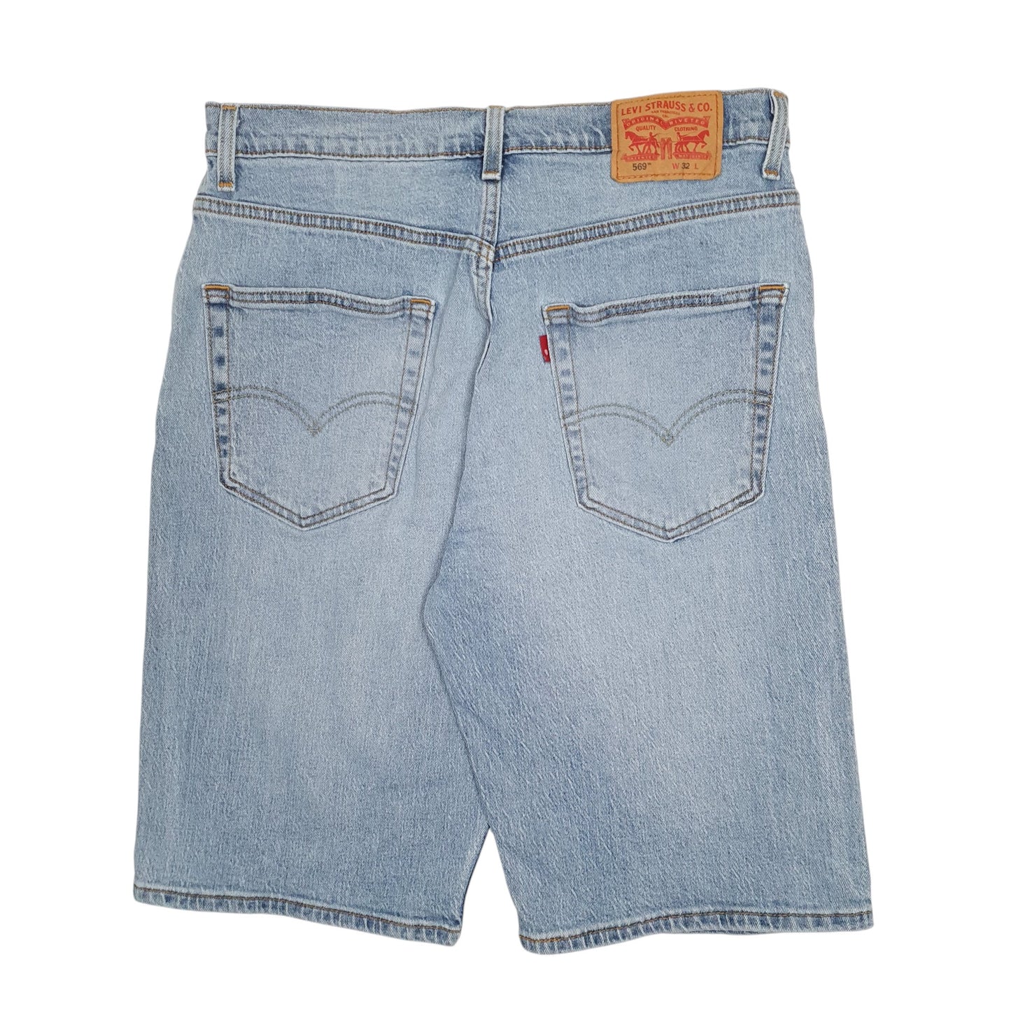 Mens Blue Levis 569  Shorts