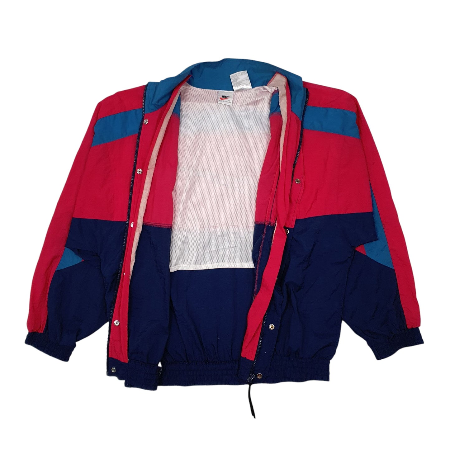 Mens Red Nike Vintage 90s Hoodie Coat