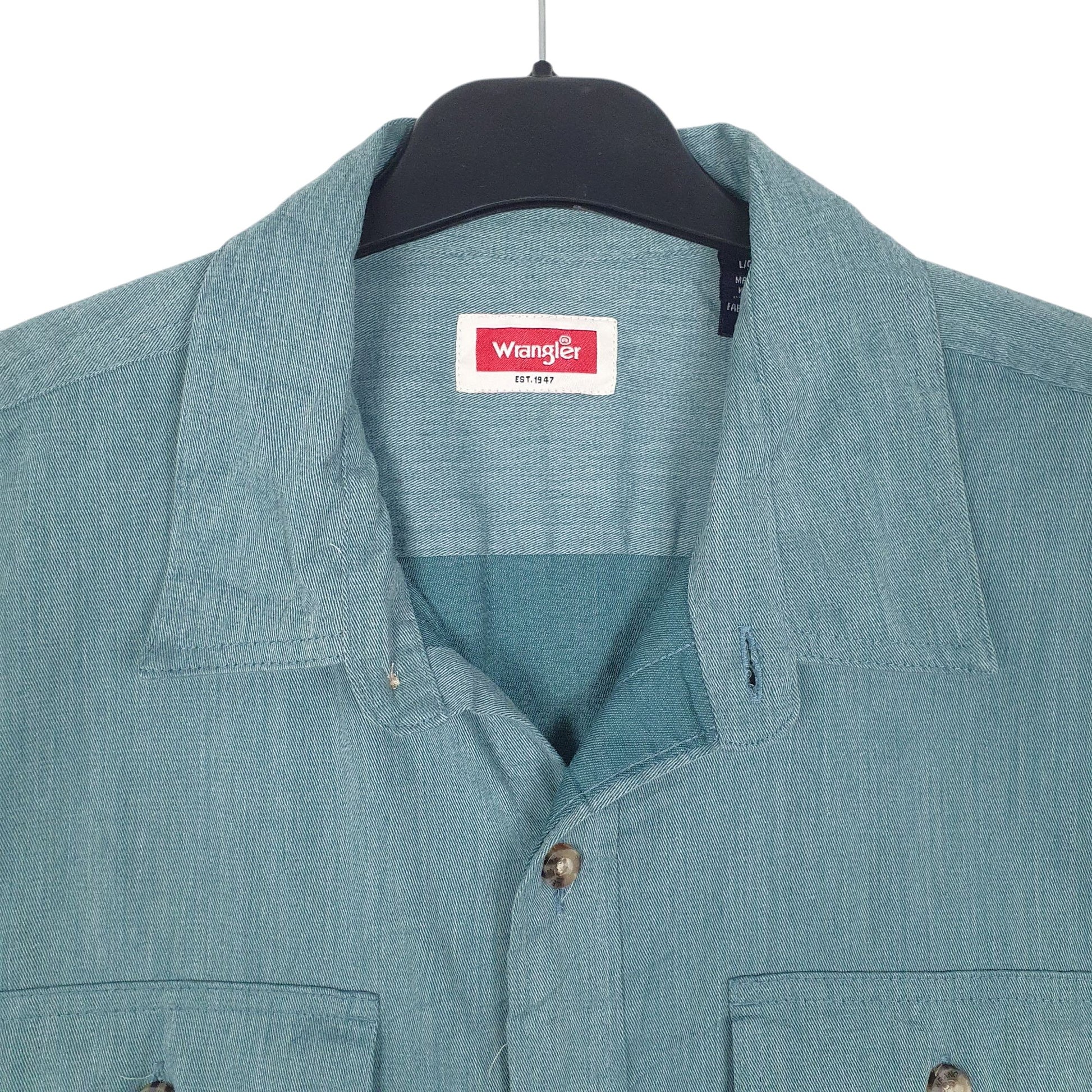 Mens Blue Wrangler  Hoodie Shirt