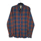Mens Blue L.L.Bean Thick Flannel Plaid Long Sleeve Shirt
