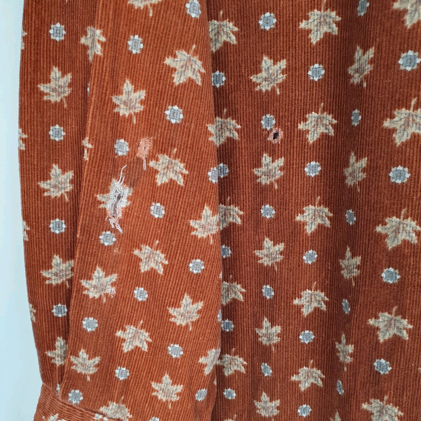 Mens Brown Wrangler Rugged Wear Vintage 00s Corduroy  Shirt