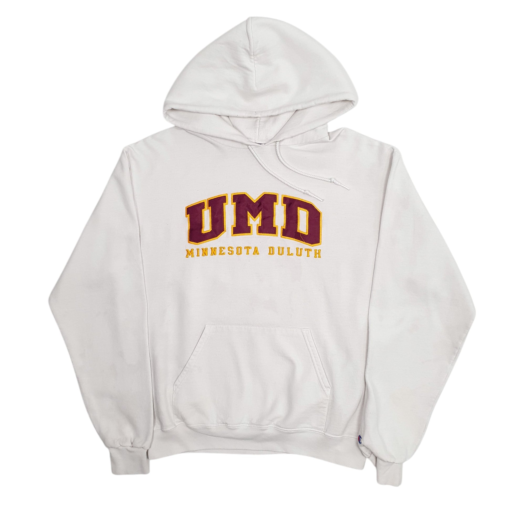 Mens White Champion Minnesota Duluth Hoodie Jumper