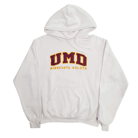 Mens White Champion Minnesota Duluth Hoodie Jumper