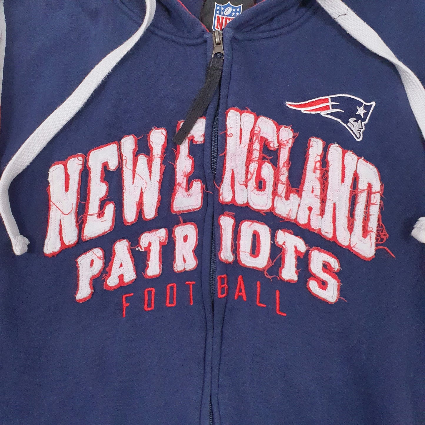 Mens Navy NFL New England Patriots Full Zip Jumper