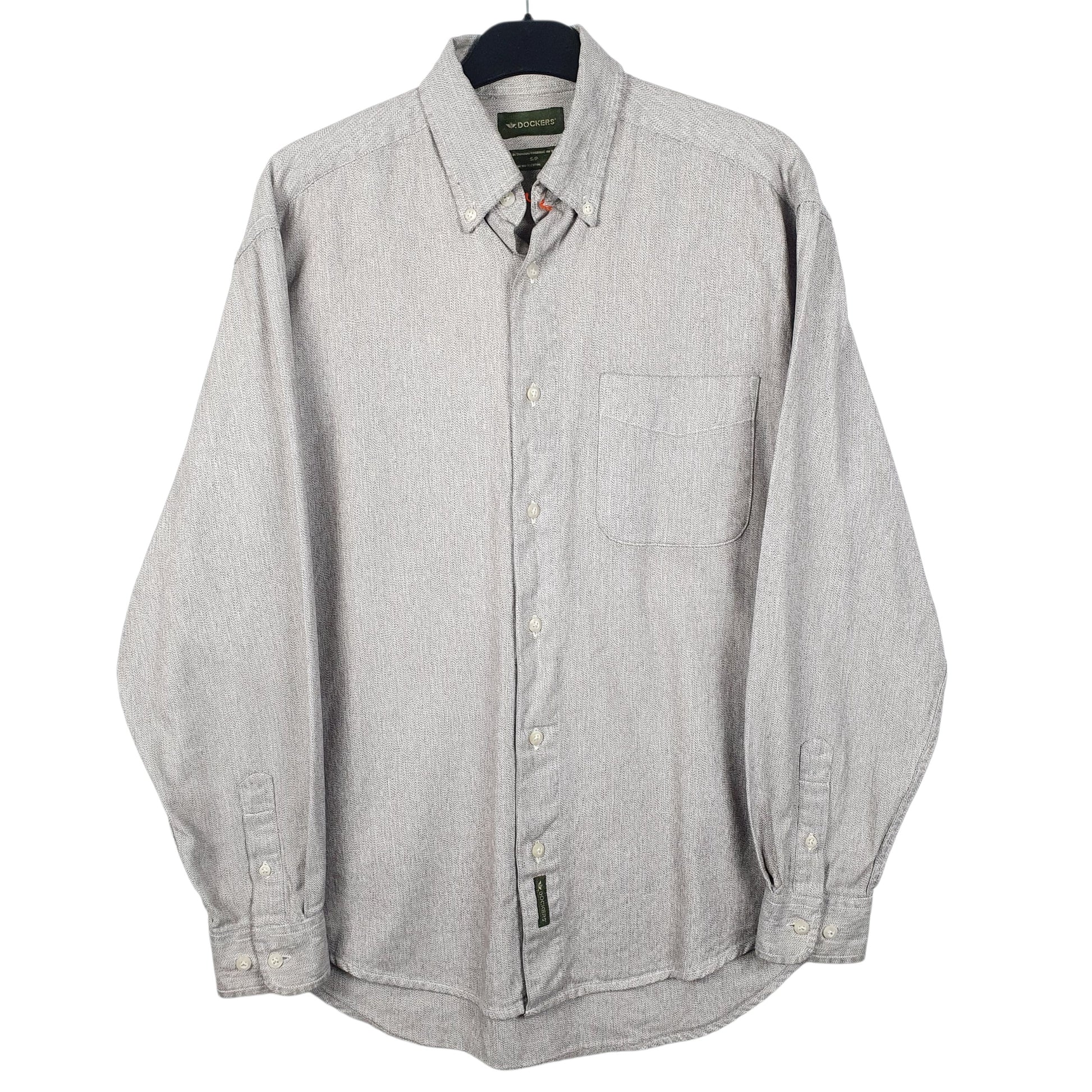 Mens Grey Dockers  Long Sleeve Shirt