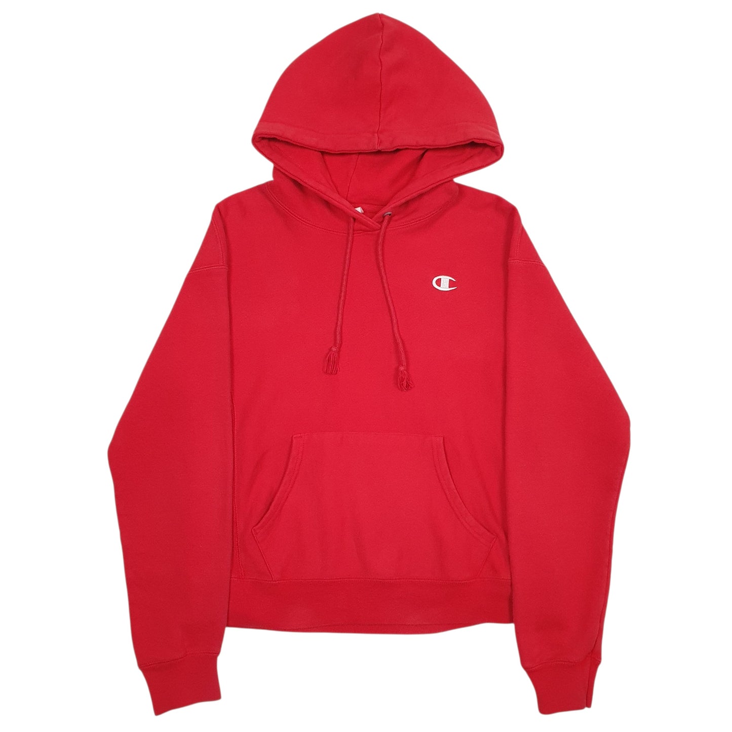 Womens Red Champion Reverse Weave Hoodie Jumper