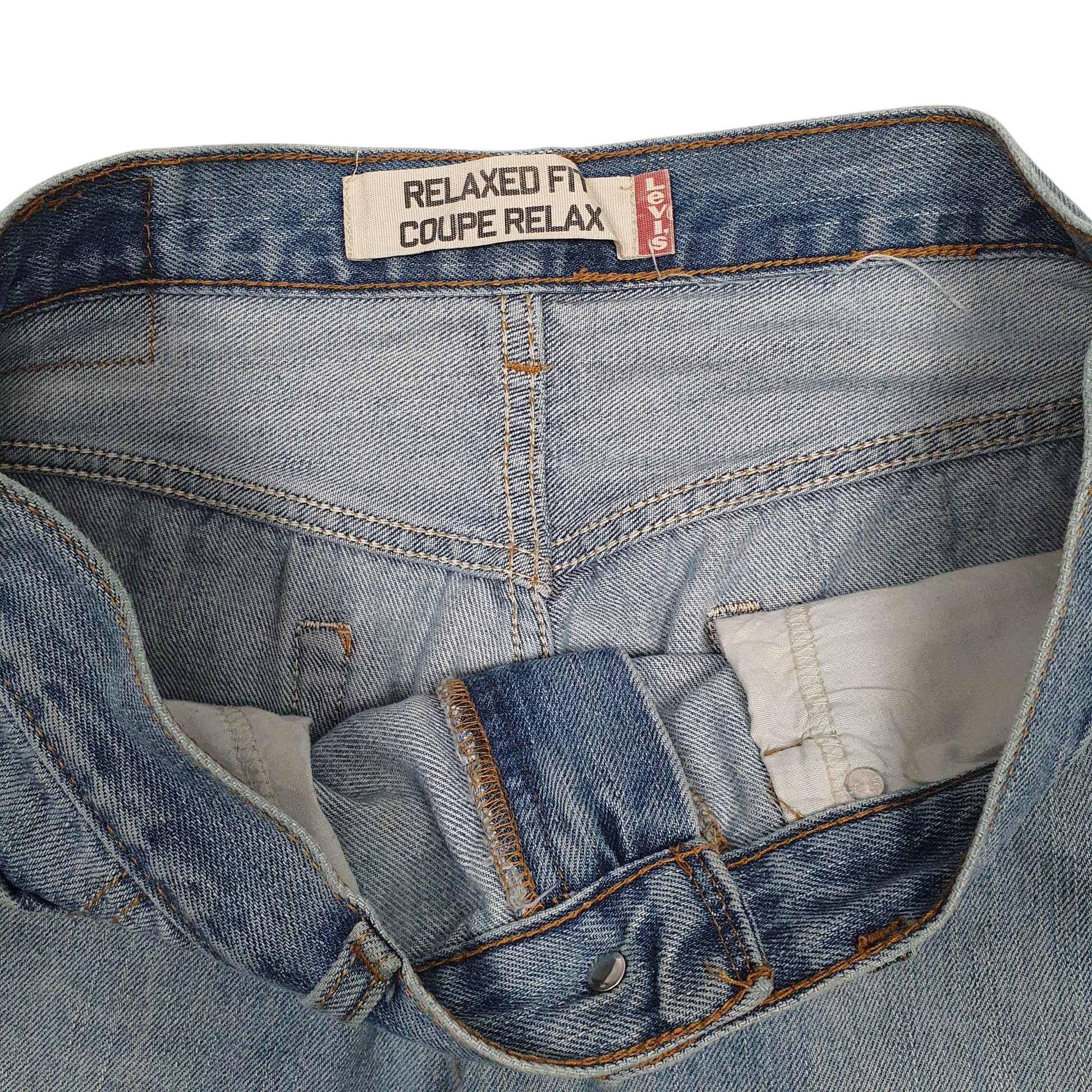 Mens Blue Levis Cut Off  Shorts