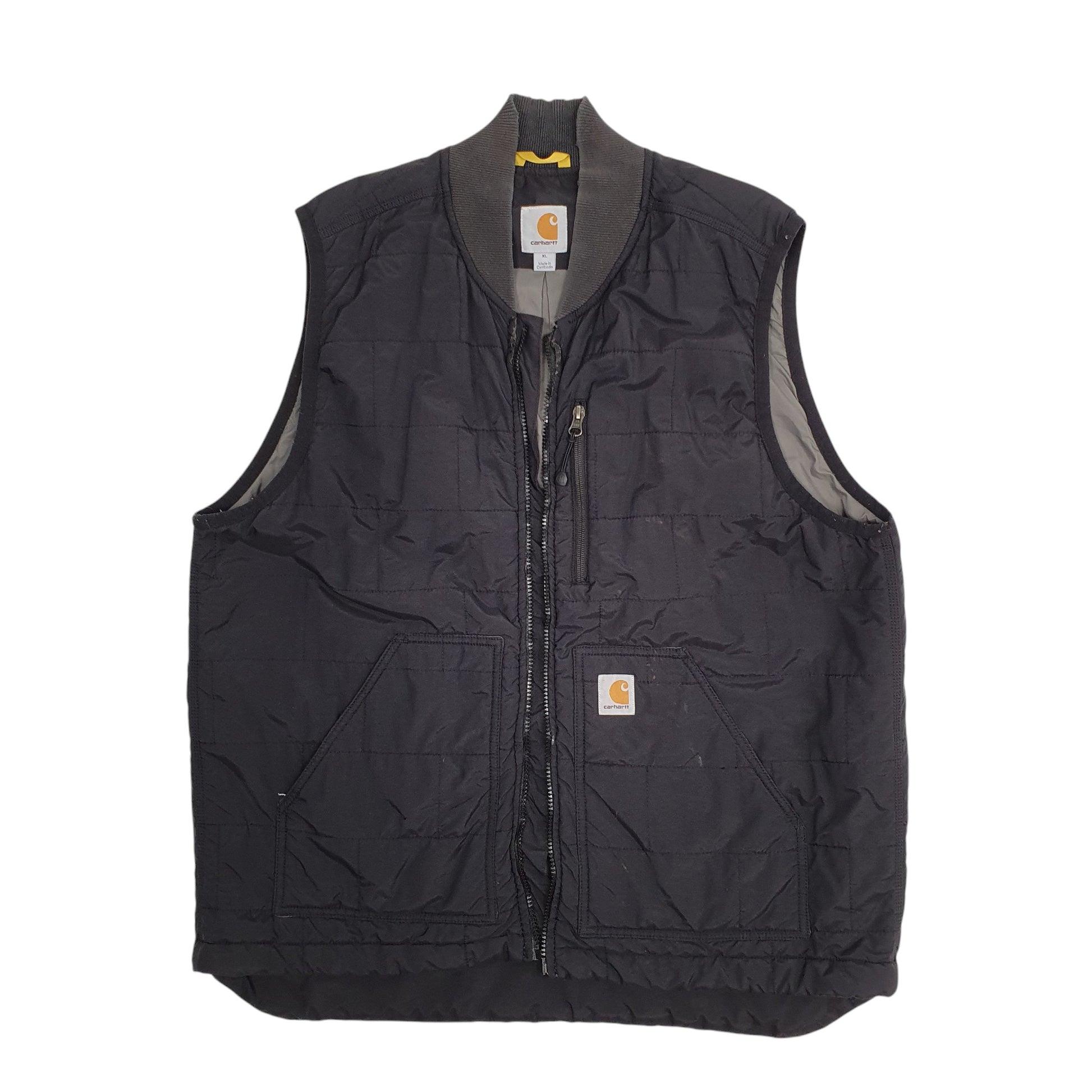 Mens Black Carhartt Vest Bodywarmer Full Zip Coat