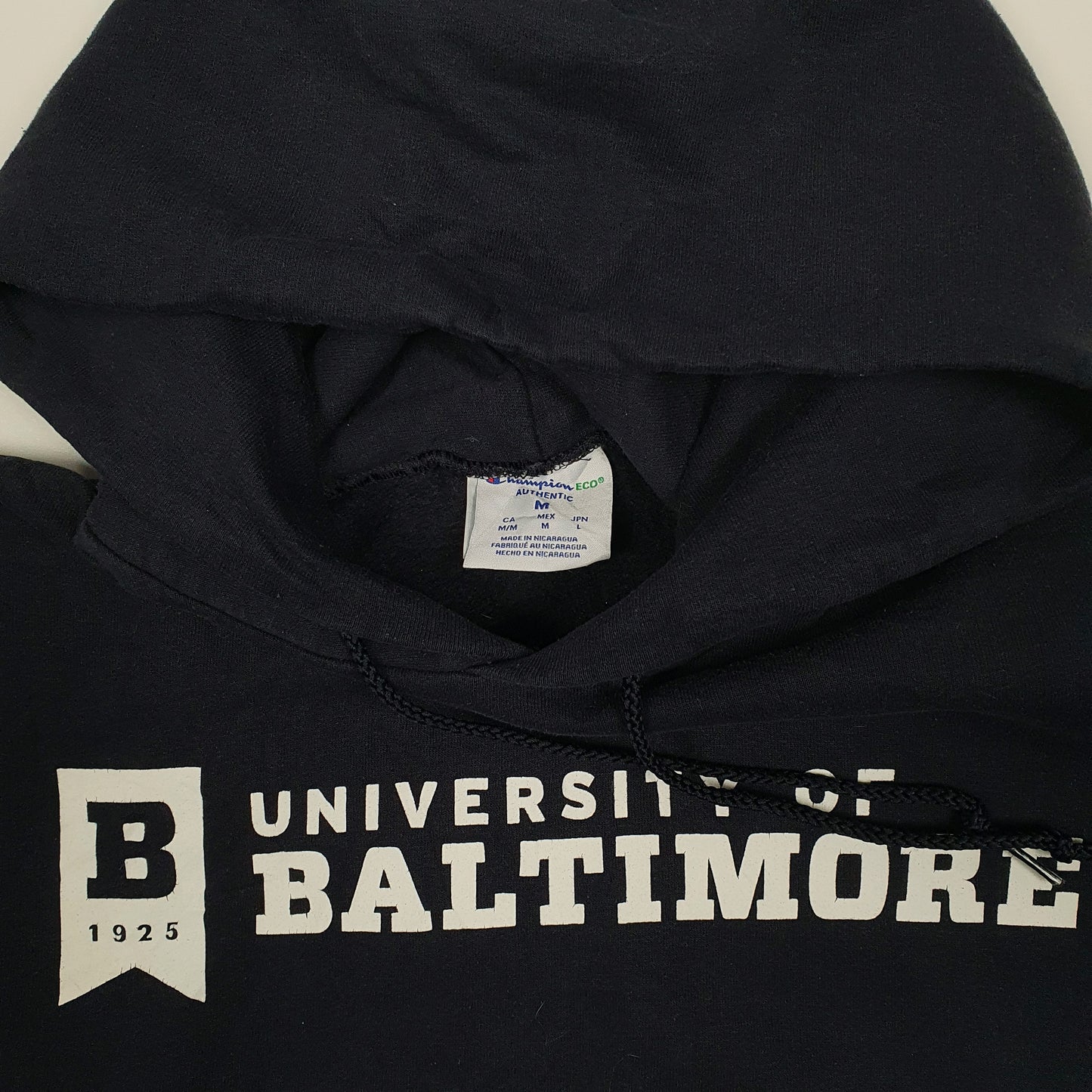 Mens Navy Champion Baltimore University Hoodie Jumper