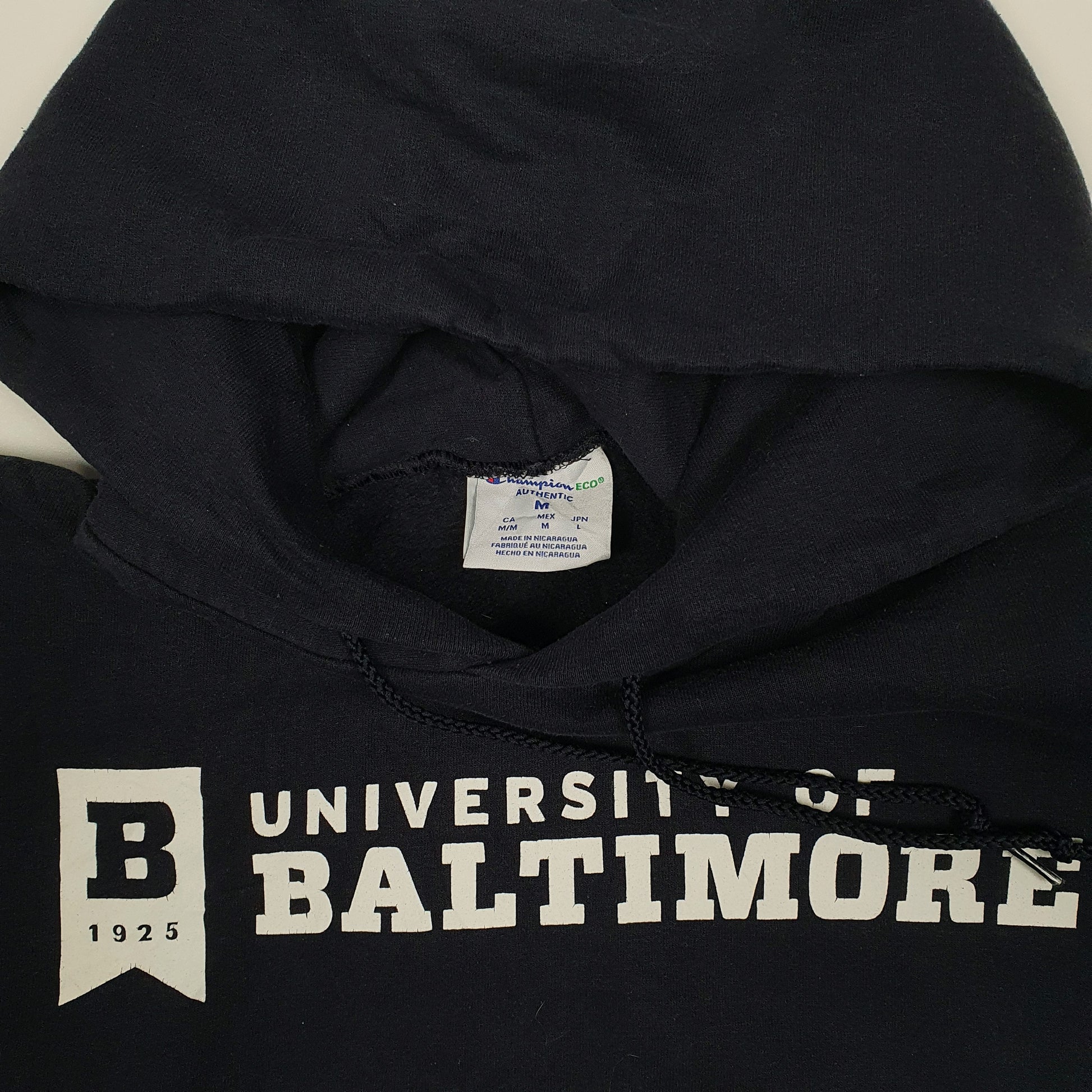 Mens Navy Champion Baltimore University Hoodie Jumper