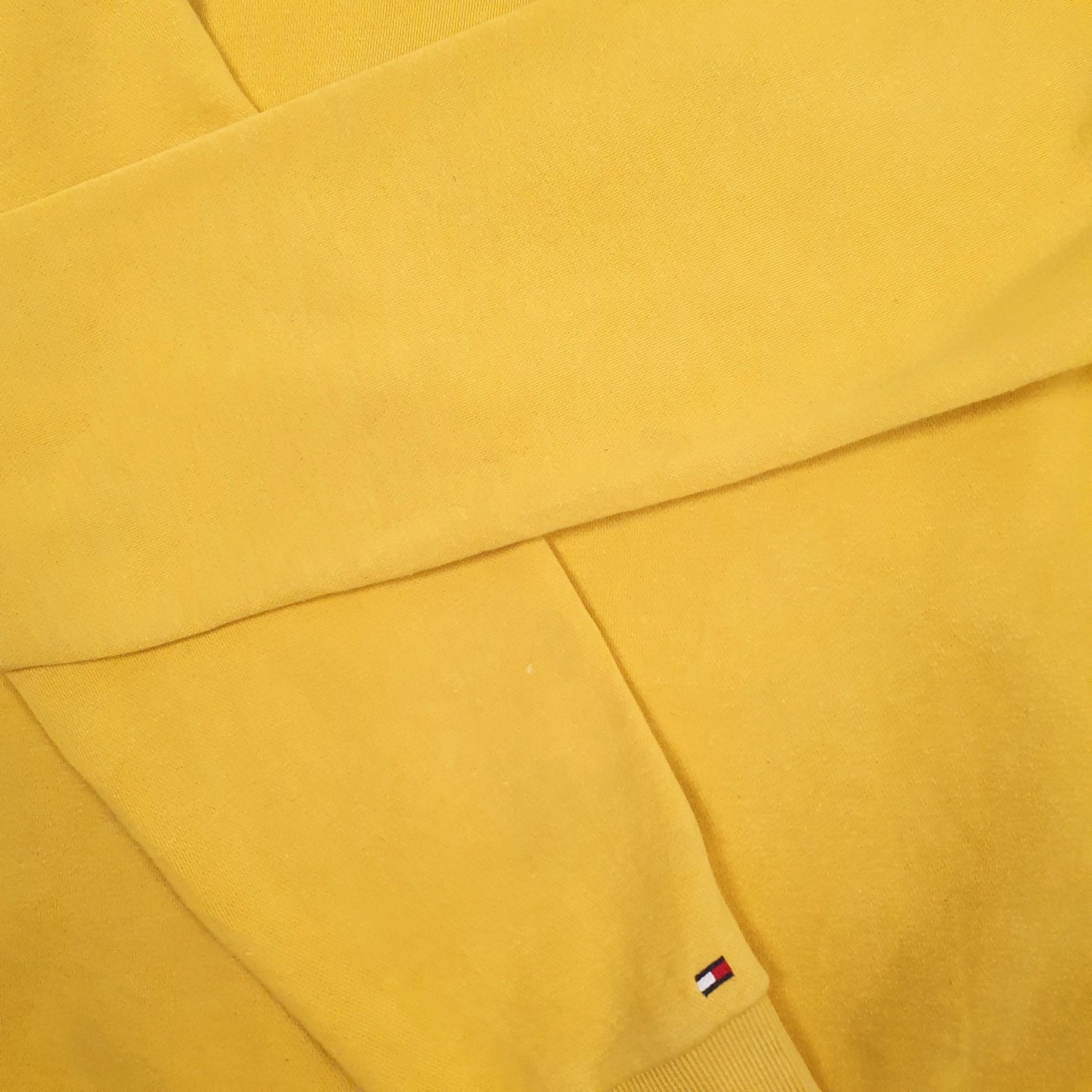 Womens Yellow Tommy Hilfiger Spellout Quarter Zip Jumper