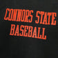 Mens Black Champion Vintage 80s Connors State Baseball Jersey Shirt Crewneck Jumper