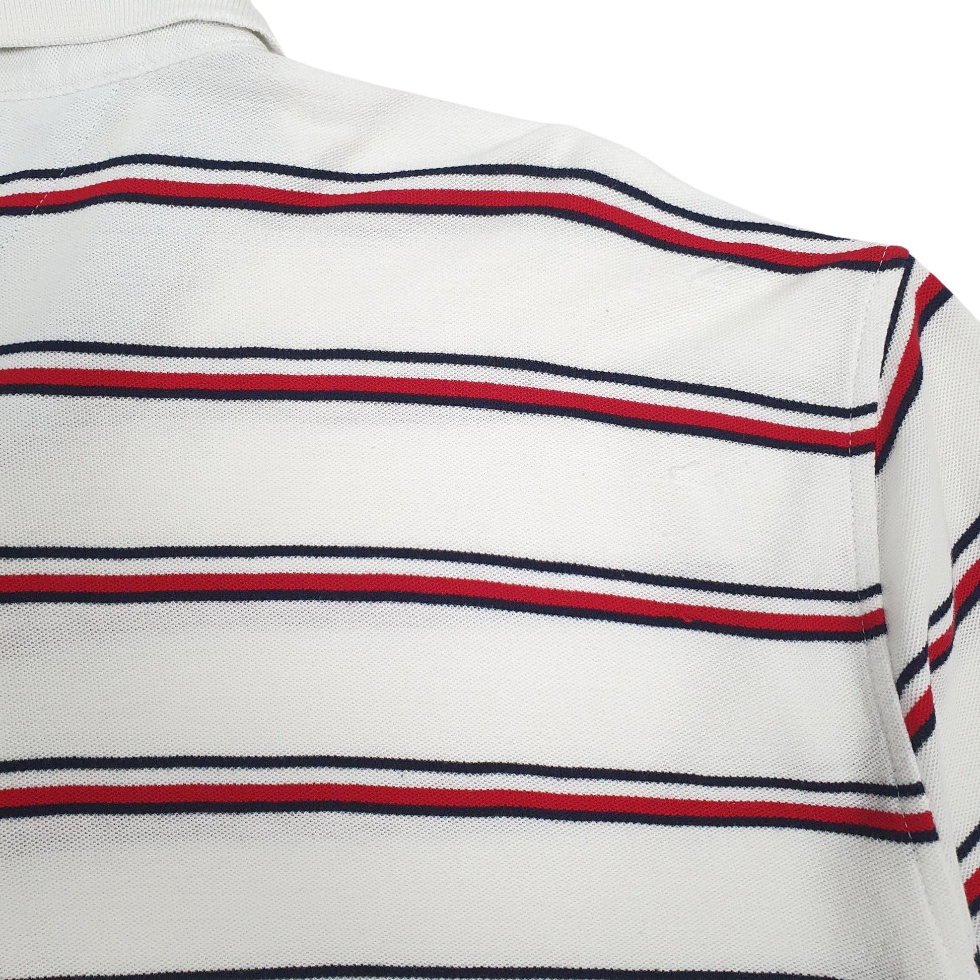 Mens White Tommy Hilfiger  Crewneck Polo Shirt