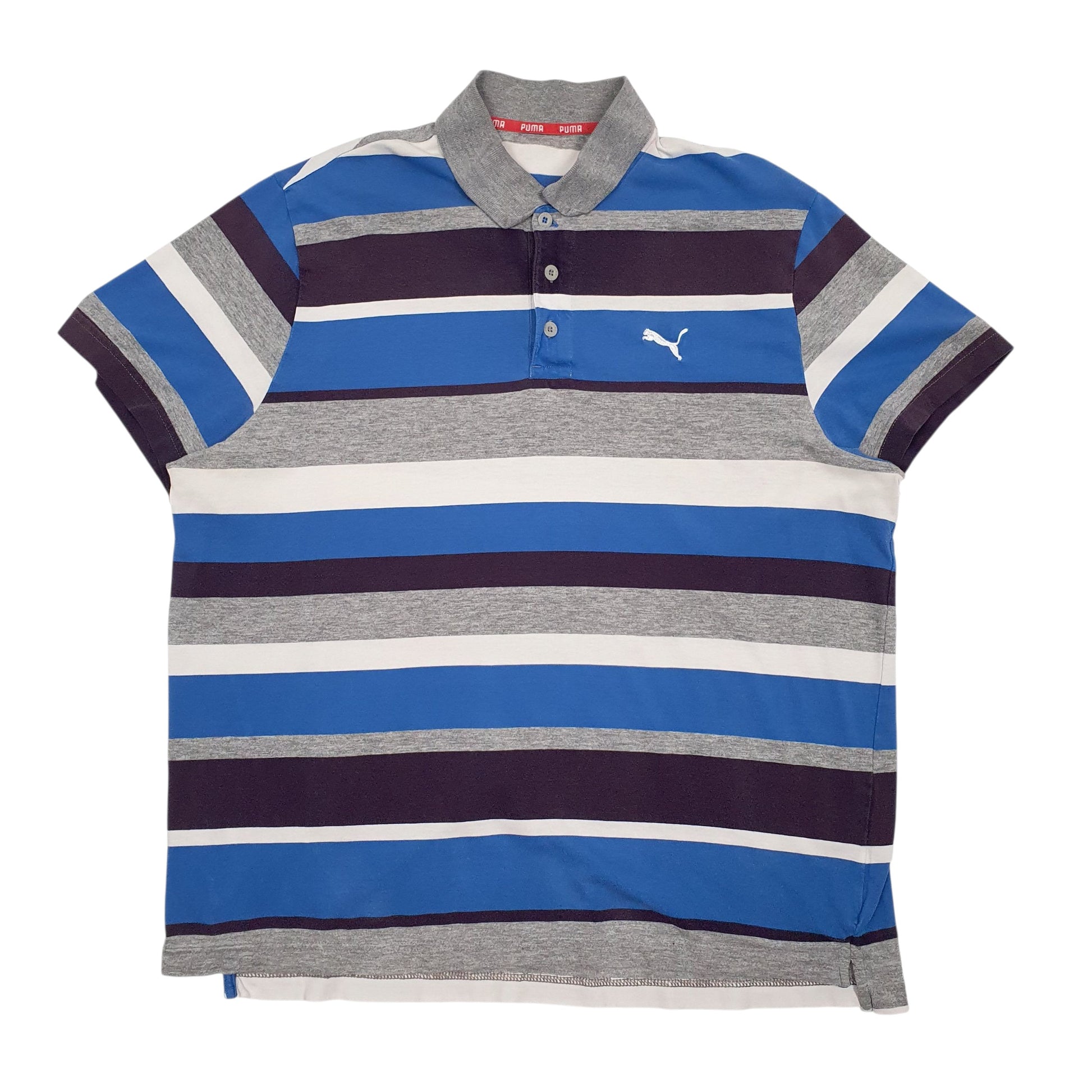 Mens Blue Puma  Short Sleeve Polo Shirt