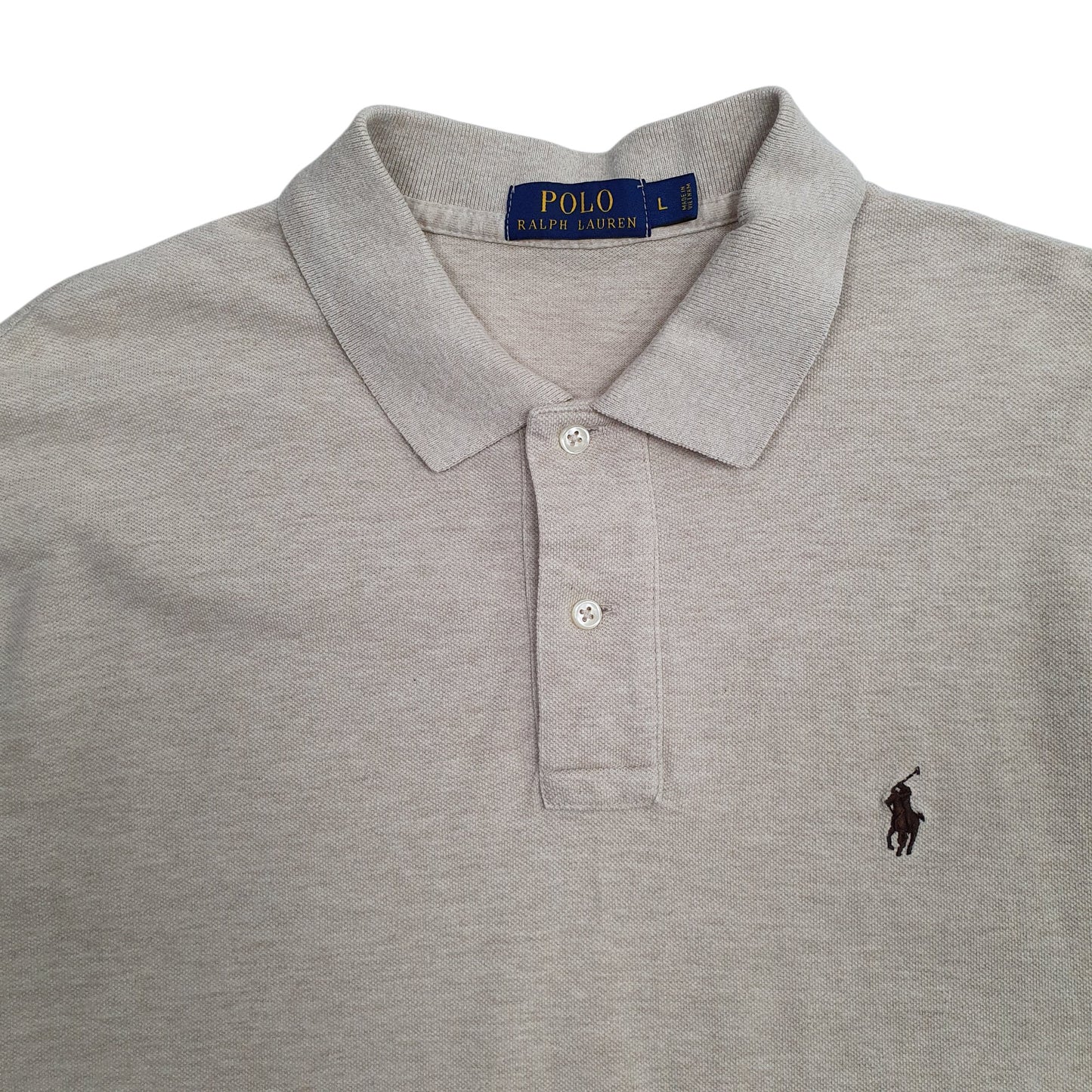 Mens Beige Polo Ralph Lauren   Polo Shirt