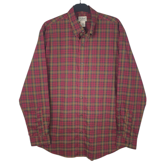 Mens Red L.L.Bean  Long Sleeve Shirt