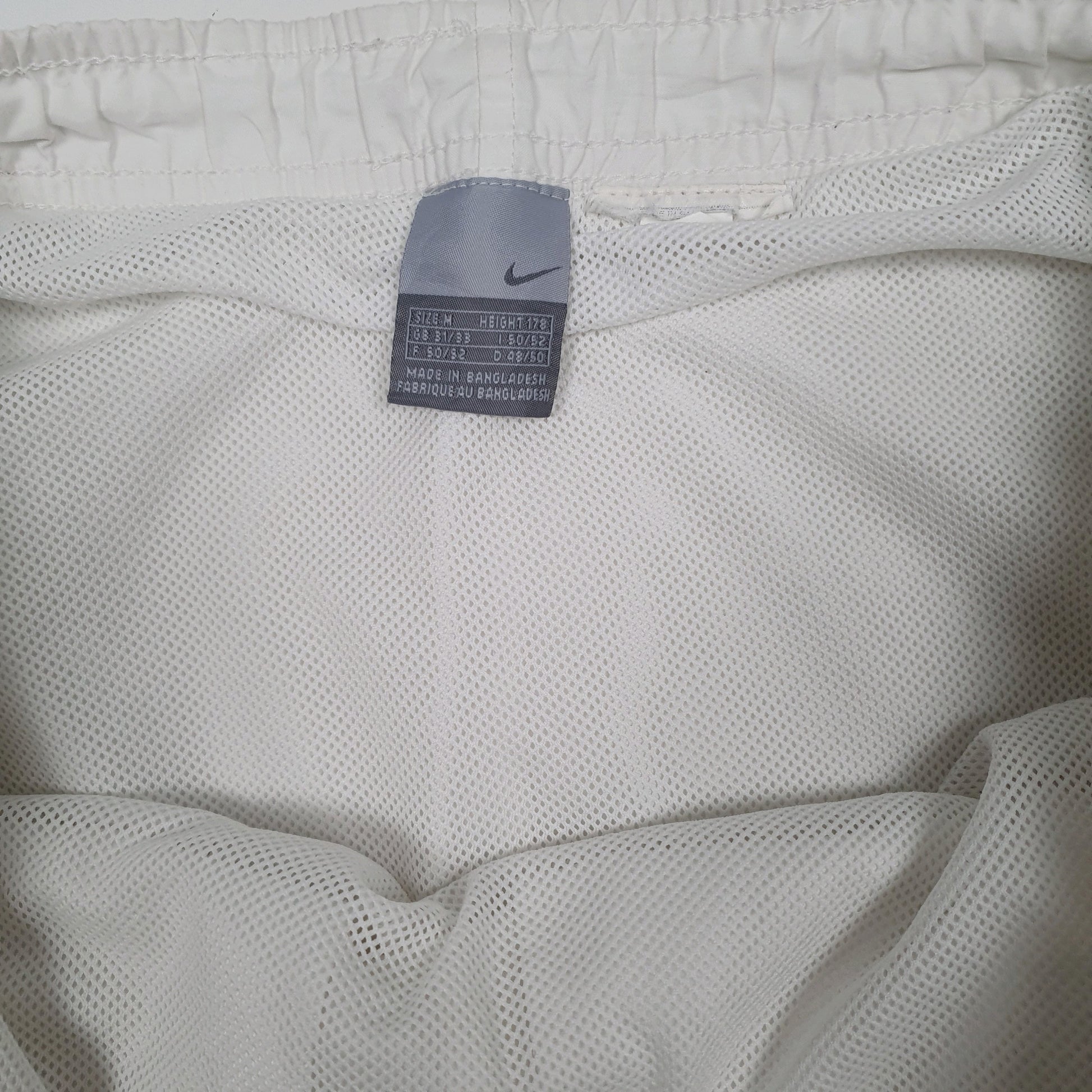 Mens White Nike Vintage 00s  Shorts