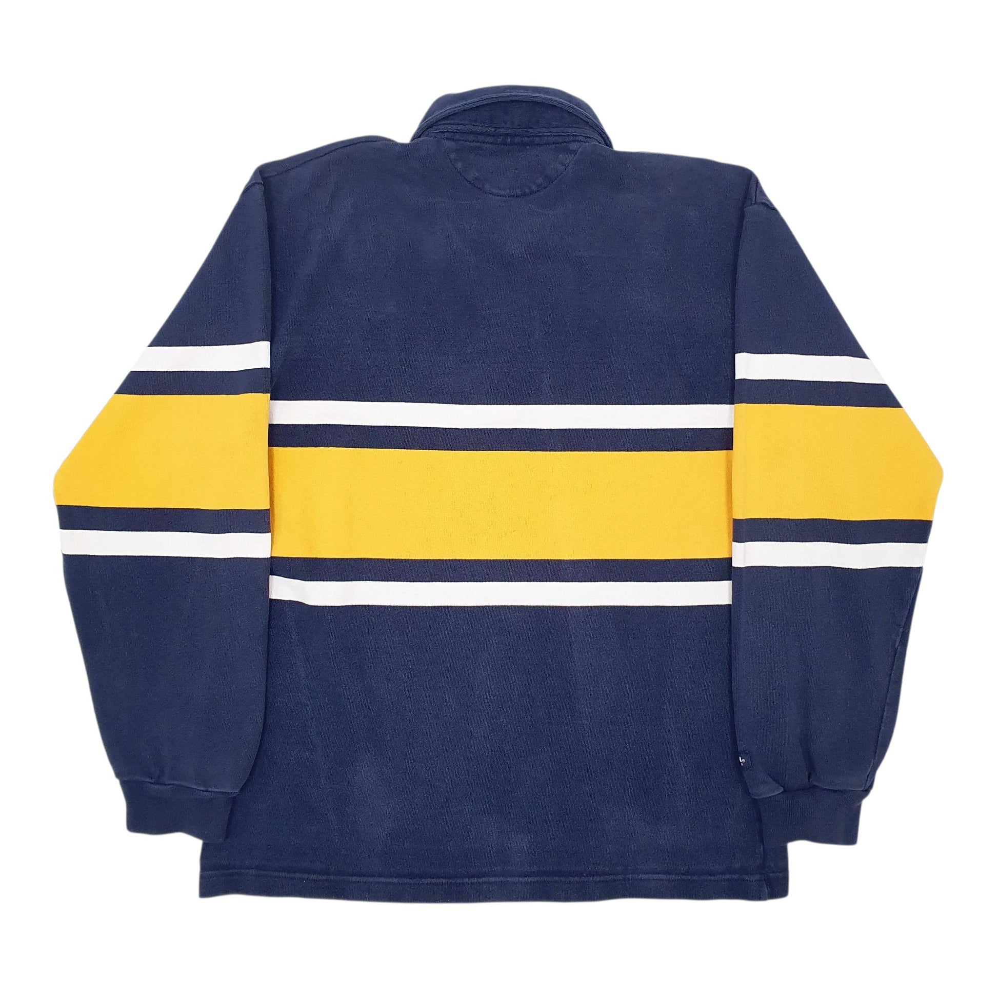 Mens Navy Barbarian Rugby Hoodie Polo Shirt