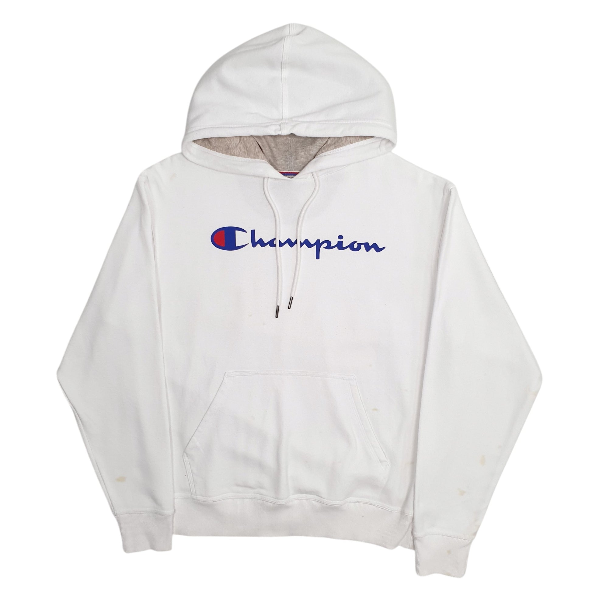 Mens White Champion  Hoodie Jumper