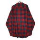 Mens Red L.L.Bean Vintage 90s Scotch Plaid Flannel  Shirt