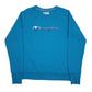 Mens Blue Champion Spellout Crewneck Jumper