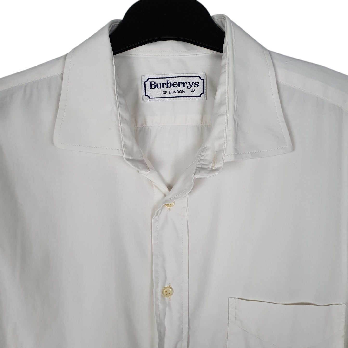 Mens White Burberry Vintage 90s  Shirt