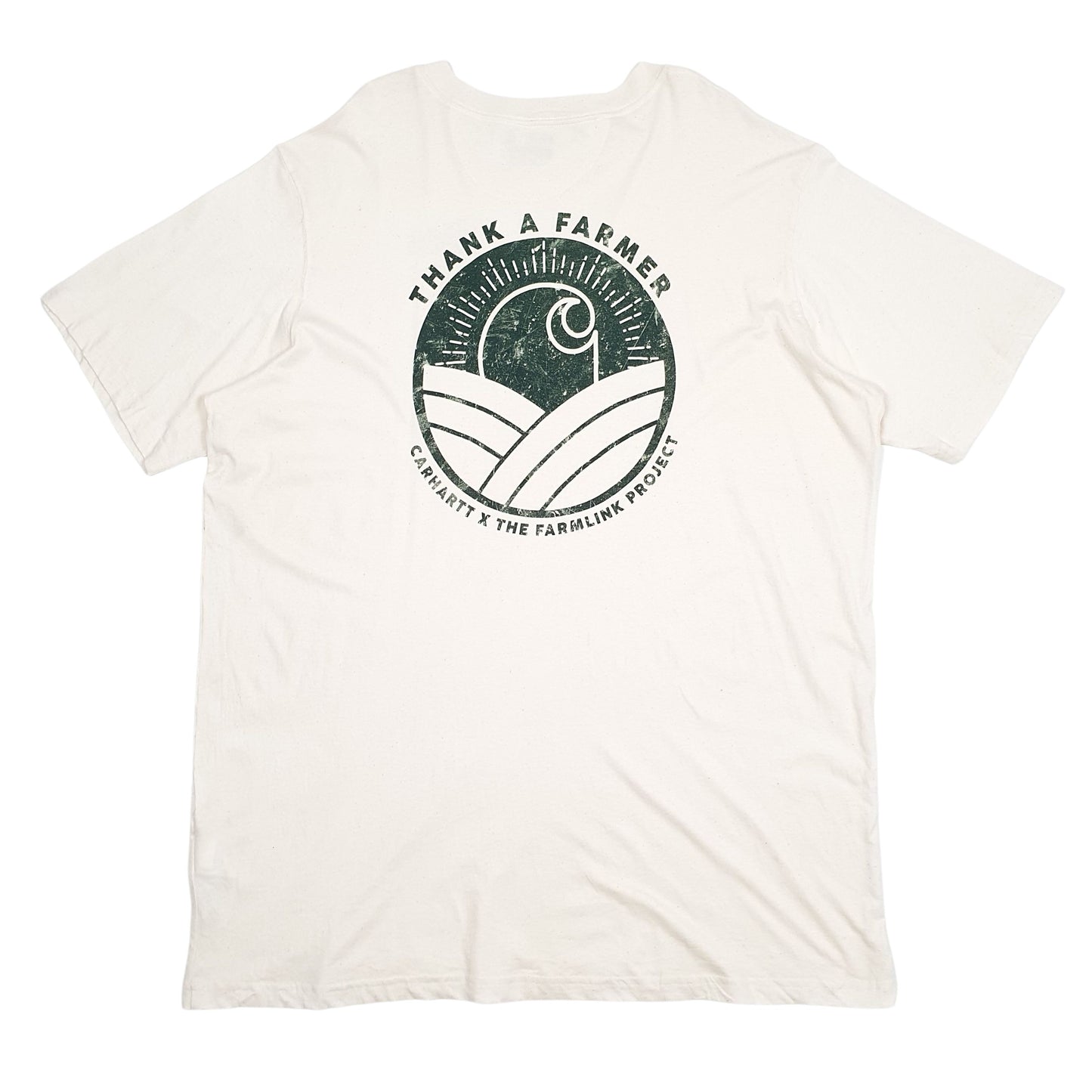 Mens Cream Carhartt   T Shirt