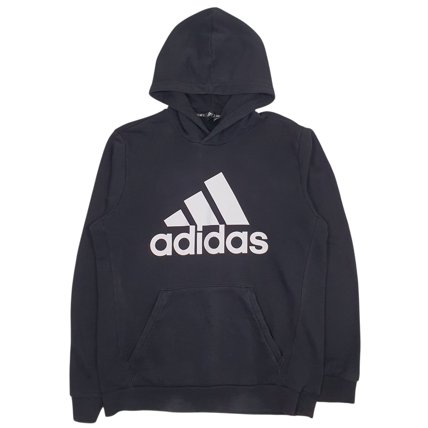 Mens Black Adidas Spellout Hoodie Jumper