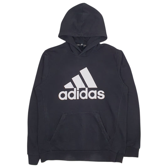 Mens Black Adidas Spellout Hoodie Jumper