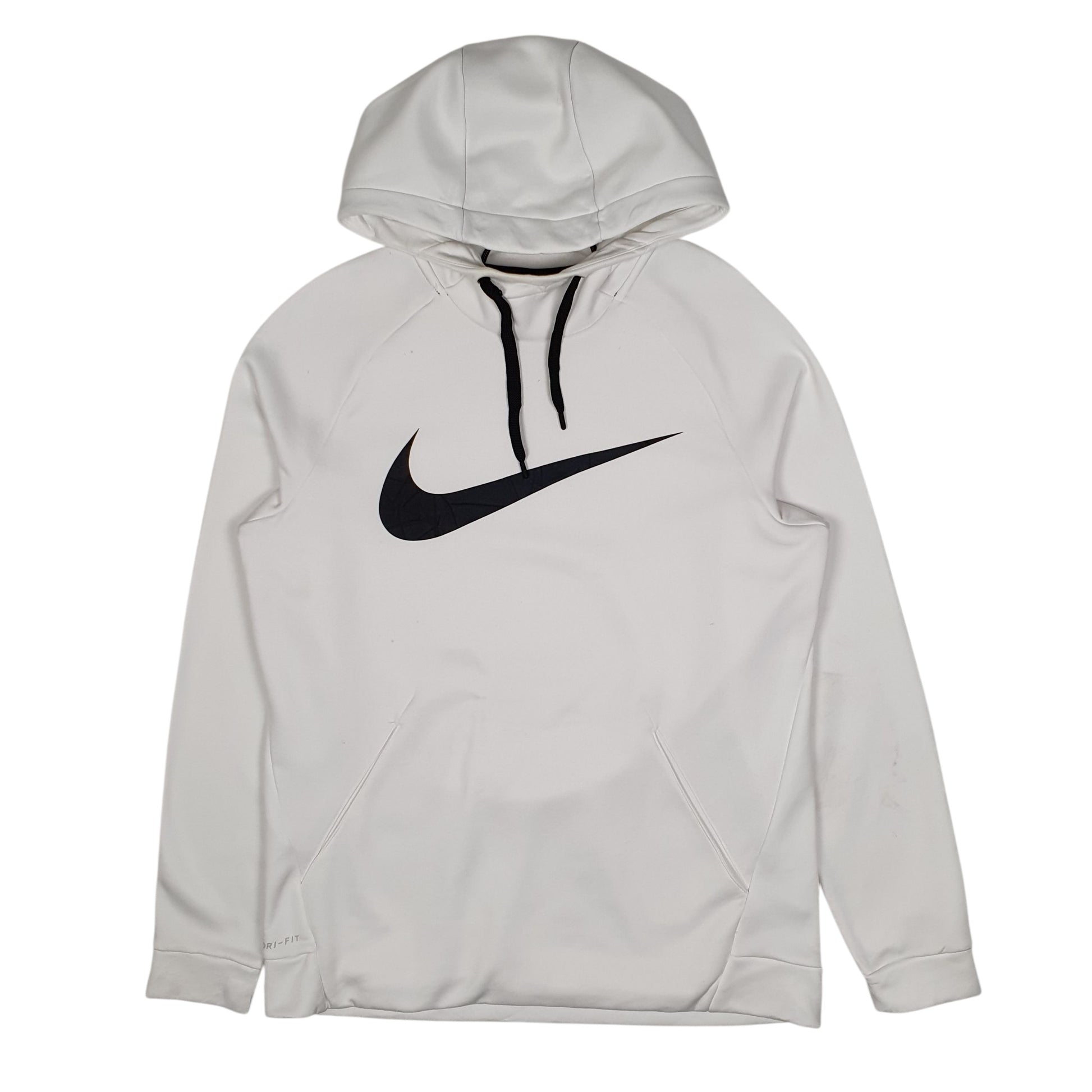 Mens White Nike Dri Fit Hoodie Jumper