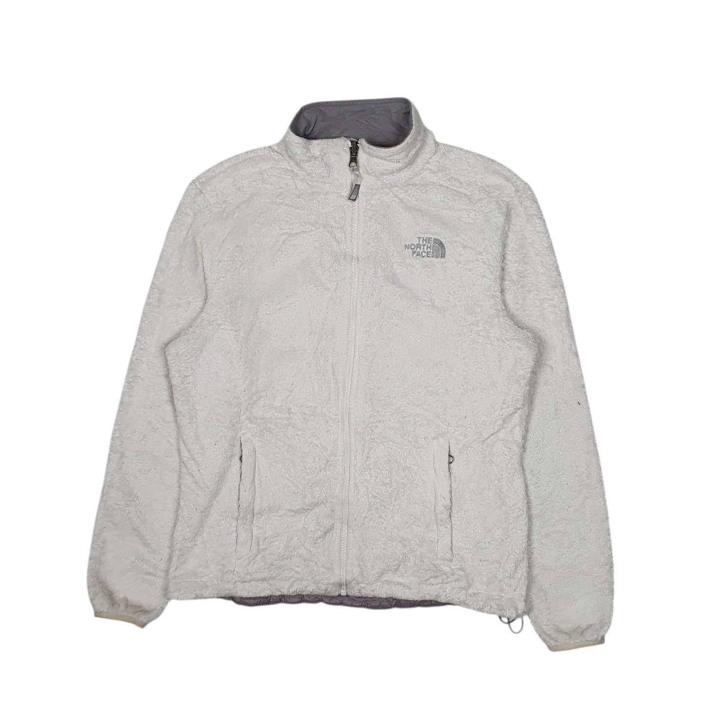 Womens White The North Face Fluffy Full Zip Jumper
