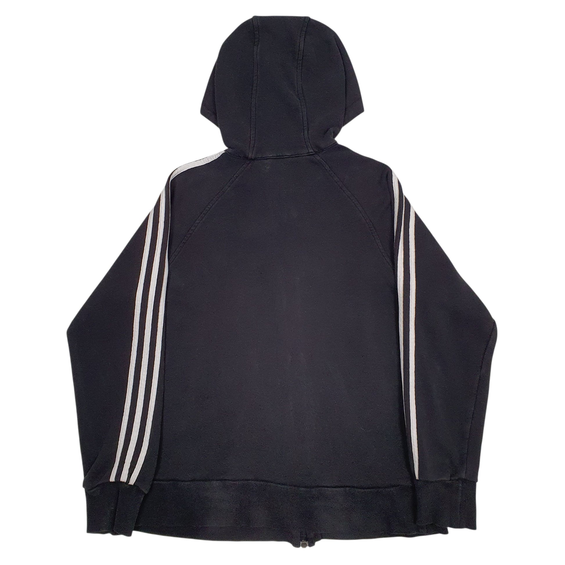Womens Black Adidas Spellout Full Zip Jumper
