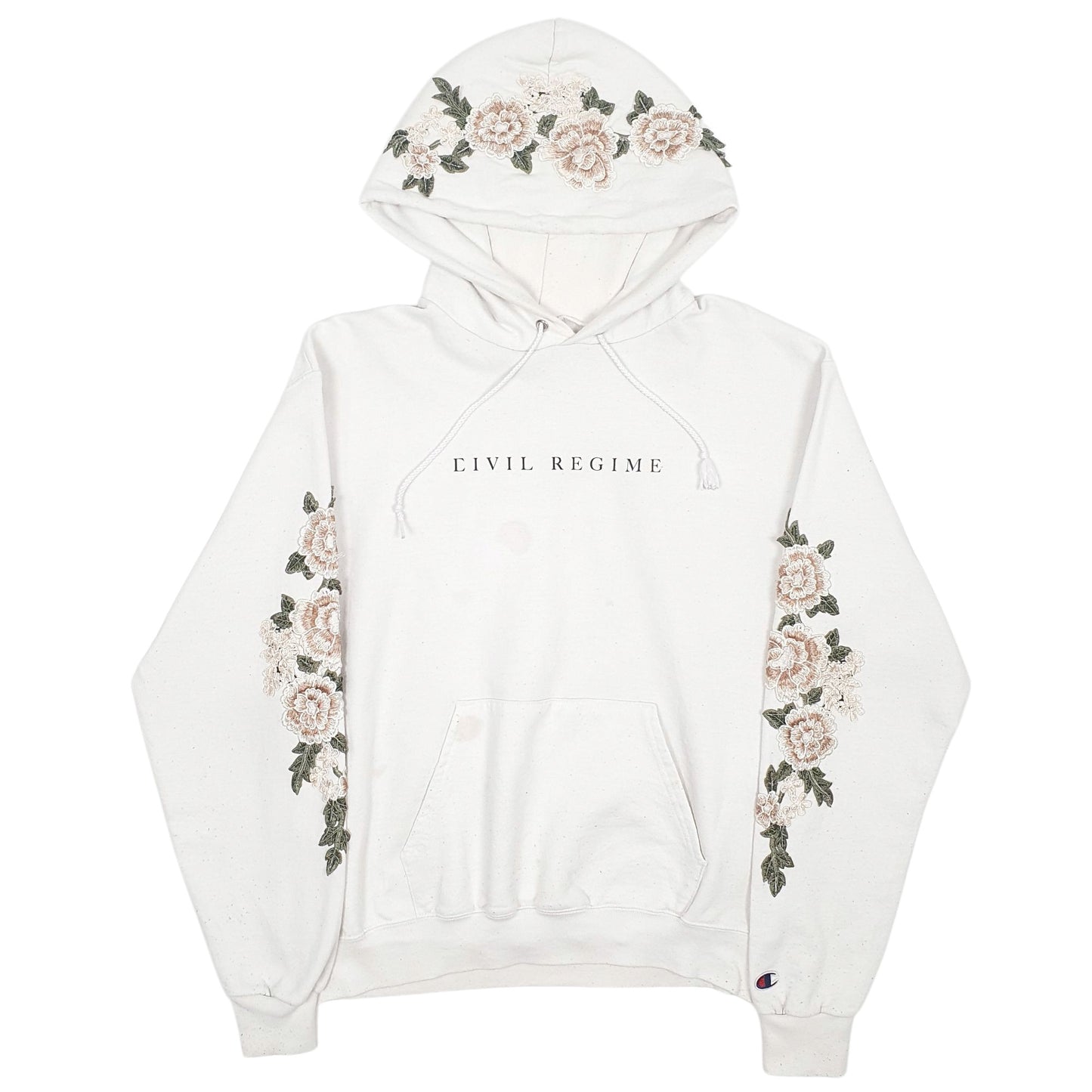 Womens White Champion  Hoodie Jumper