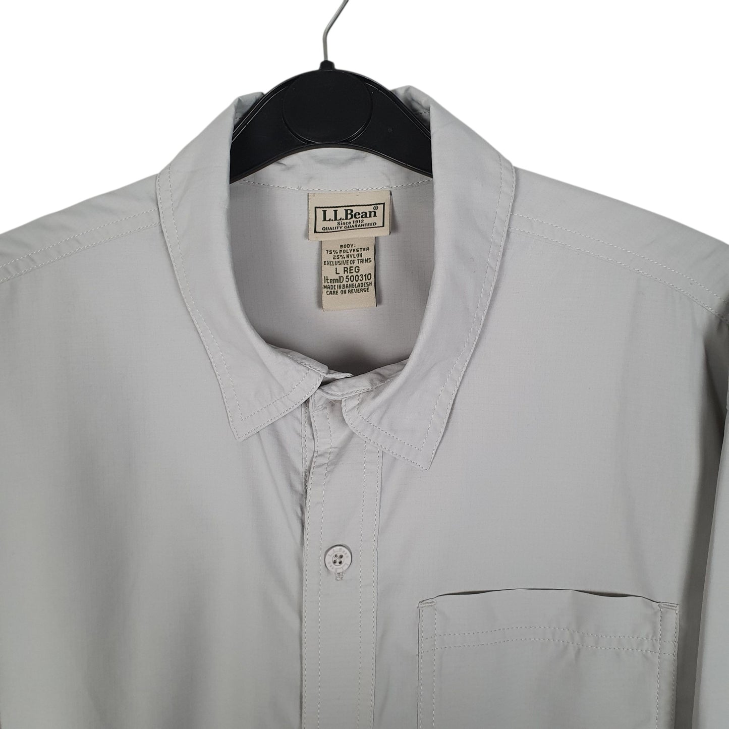 Mens Grey L.L.Bean Walking Hiking  Shirt