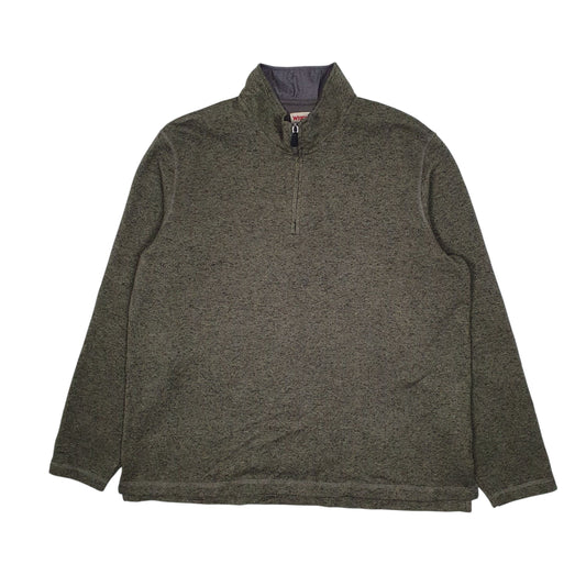 Mens Green Wrangler  Quarter Zip Jumper