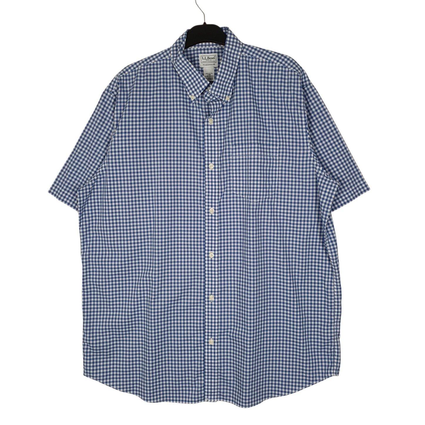 Mens Blue L.L.Bean  Short Sleeve Shirt