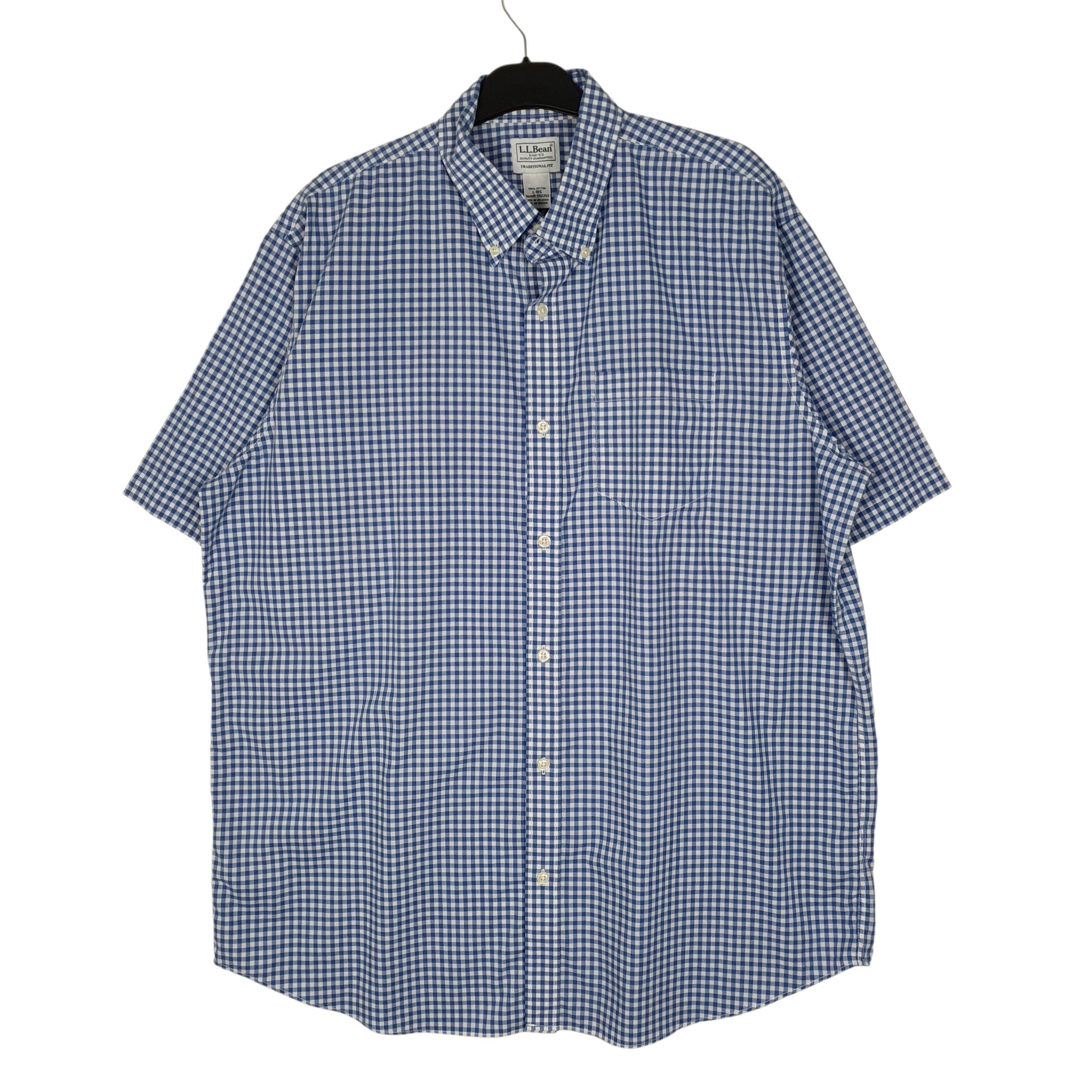 Mens Blue L.L.Bean  Short Sleeve Shirt