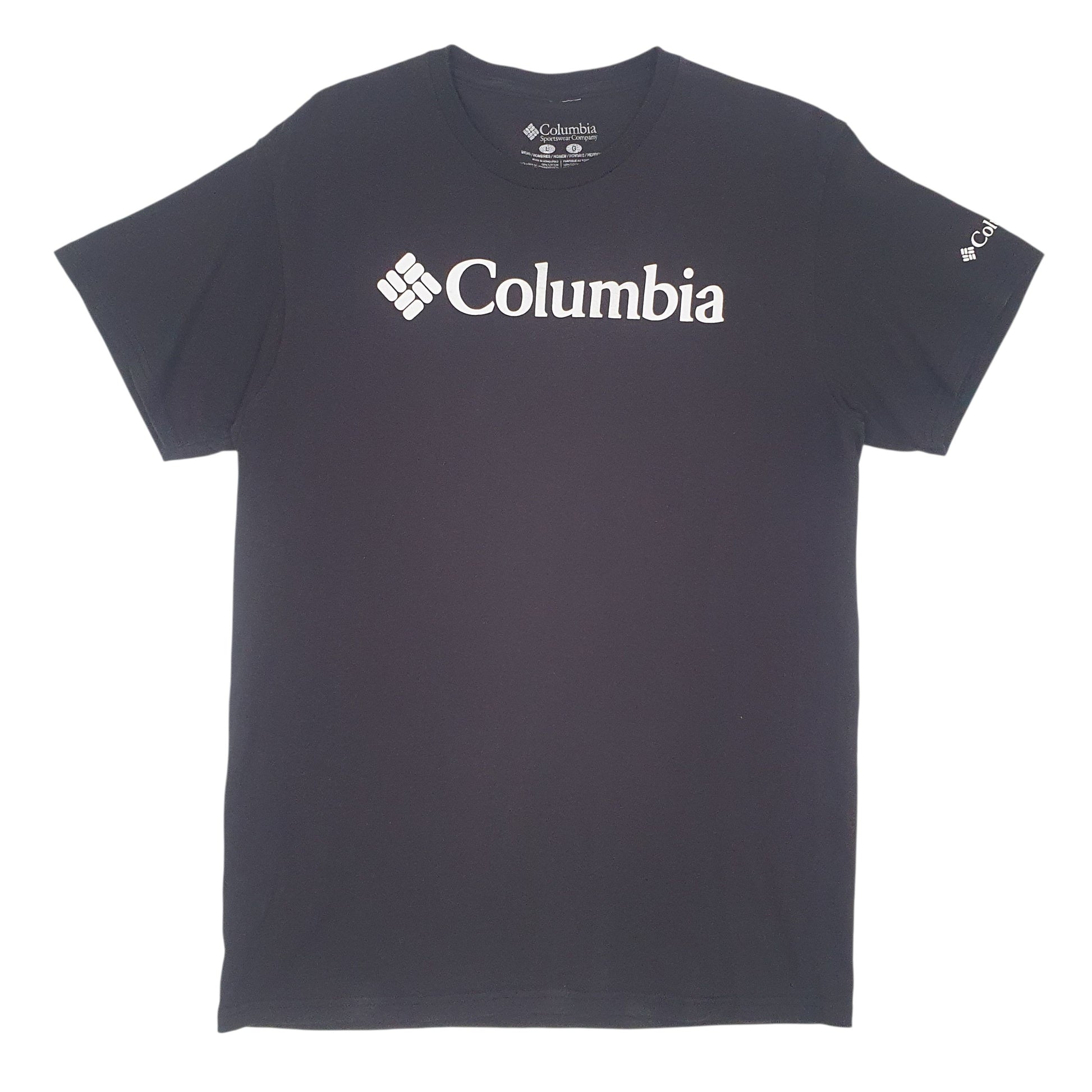 Mens Black Columbia Sportswear Company Spellout Short Sleeve T Shirt